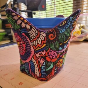 Handmade Ice Cream Cozy In Bright Geometetric Design